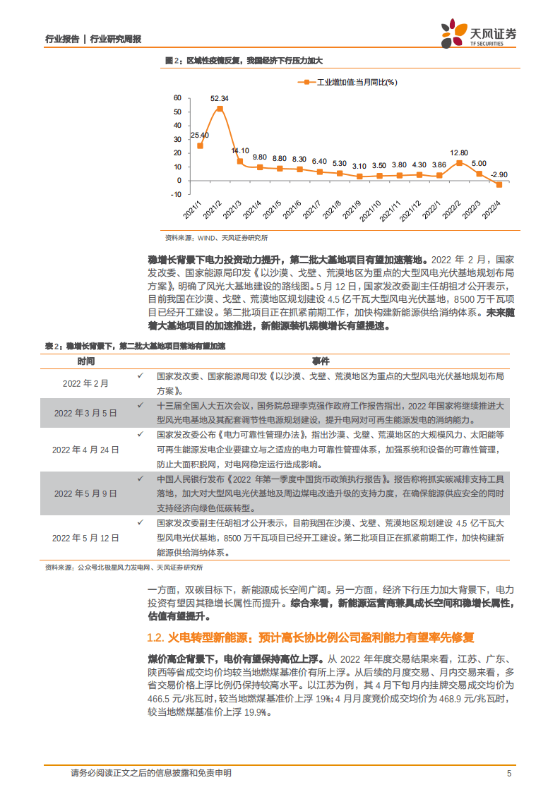 天风问答系列：当前时点如何看电力各细分板块？-天风证券.pdf 第5页