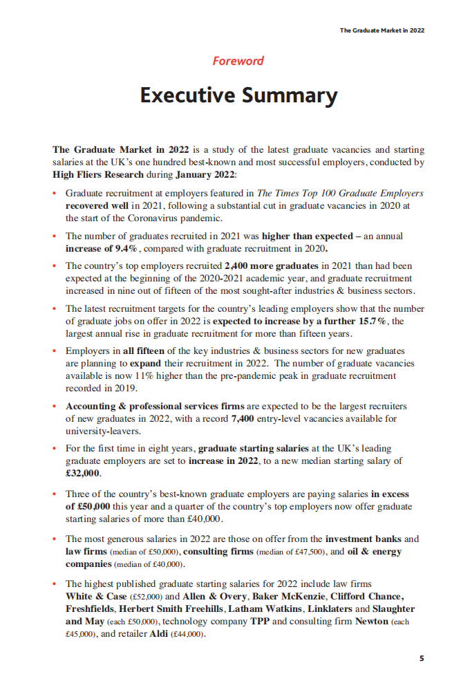 High Fliers：2022英国毕业生就业市场报告（英文版）.pdf 第5页