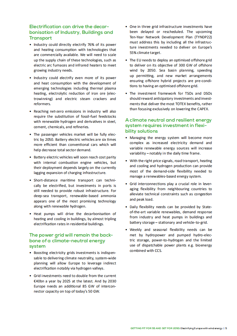 欧洲风能协会（Wind Europe）：2050年欧洲风能发电展望报告（英文版）.pdf 第5页