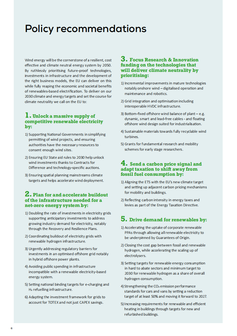 欧洲风能协会（Wind Europe）：2050年欧洲风能发电展望报告（英文版）.pdf 第6页