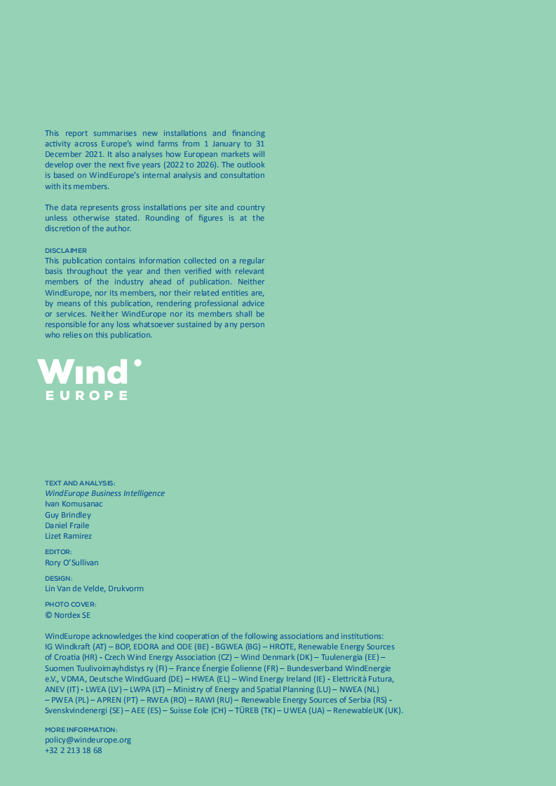 欧洲风能协会（Wind Europe）：欧洲风能报告-2021年统计数据与2022-2026年展望（英文版）.pdf 第4页