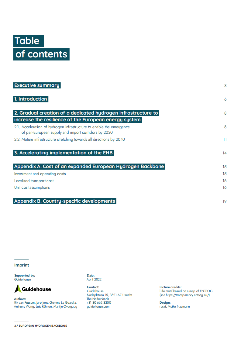 欧洲氢骨干（EHB）：2022年欧洲氢气基础设施愿景（英文版）.pdf 第2页