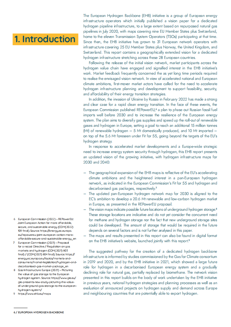 欧洲氢骨干（EHB）：2022年欧洲氢气基础设施愿景（英文版）.pdf 第6页