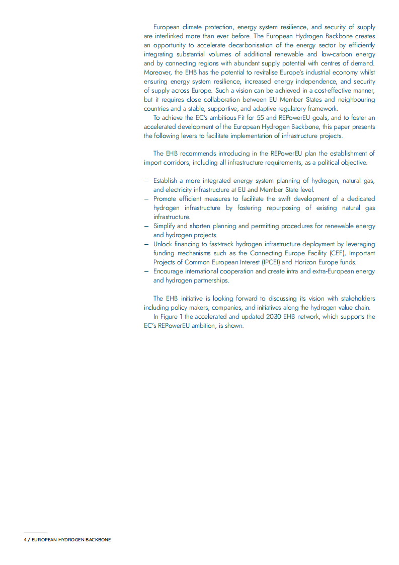 欧洲氢骨干（EHB）：2022年欧洲氢气基础设施愿景（英文版）.pdf 第4页