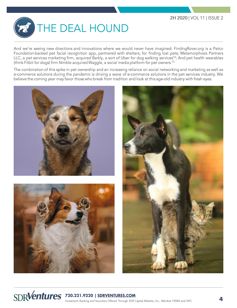 SDR Ventures：2020年下半年宠物行业报告-并购活动、资本市场状况及当前趋势分析（英文版）.pdf 第4页