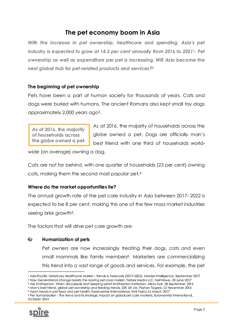 SpirE：2018年第一季度亚洲宠物经济报告（英文版）.pdf 第2页