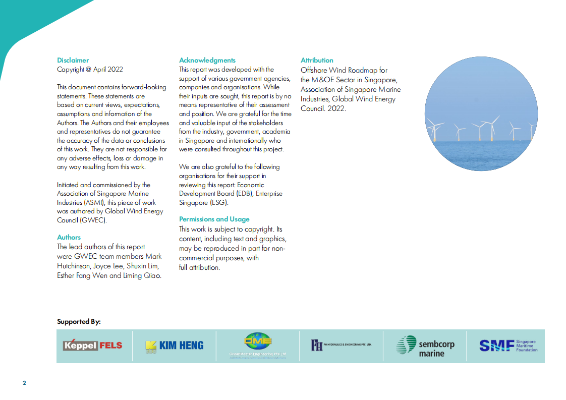 全球风能理事会（GWEC）：新加坡海洋及近海工程（M&OE）行业的海上风电路线图（英文版）.pdf 第2页