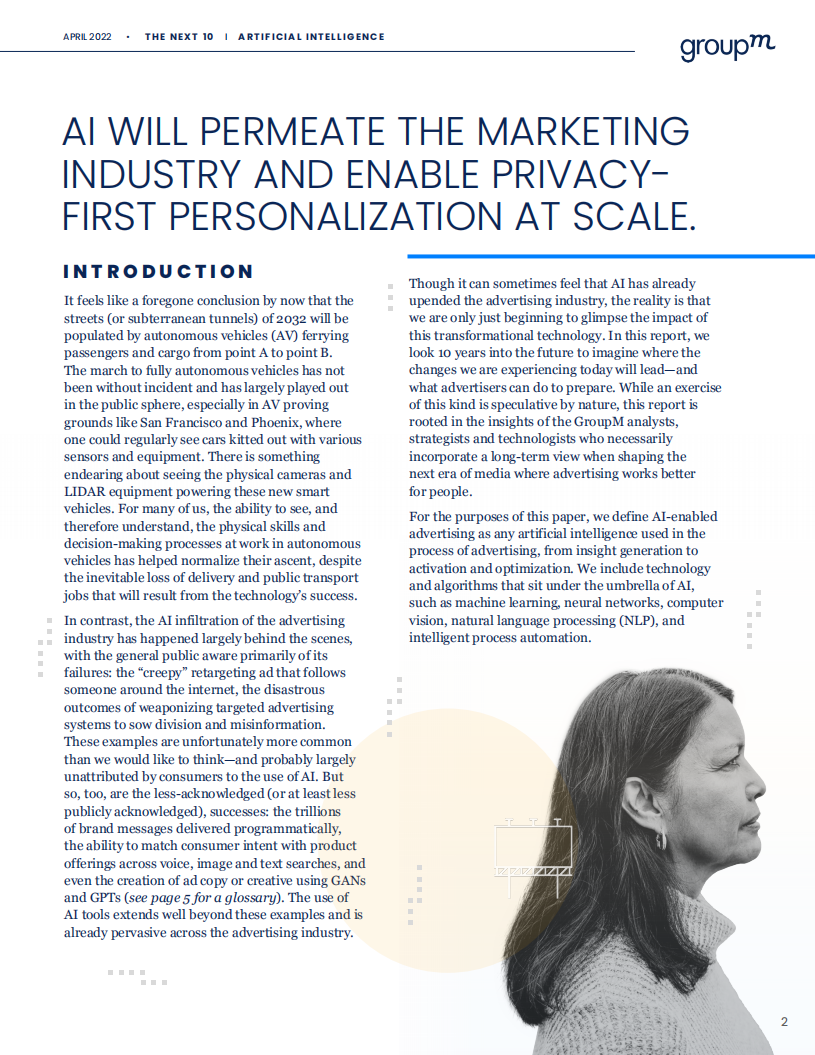 群邑集团（GroupM）：2022年人工智能展望报告-未来十年将塑造广告业的技术与行为（英文版）.pdf 第3页