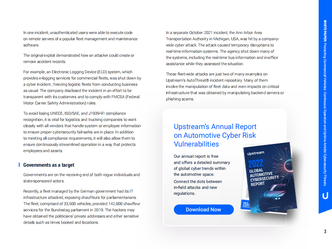 Upstream：保护商用车辆-网络安全威胁下的持续运营和正常运行时间（英文版）.pdf 第3页
