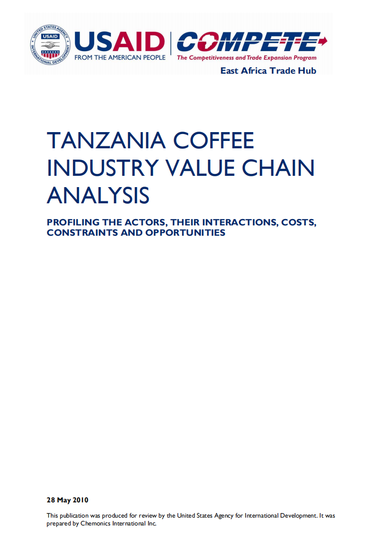 USAID：坦桑尼亚咖啡产业价值链分析报告（英文版）.pdf 第1页