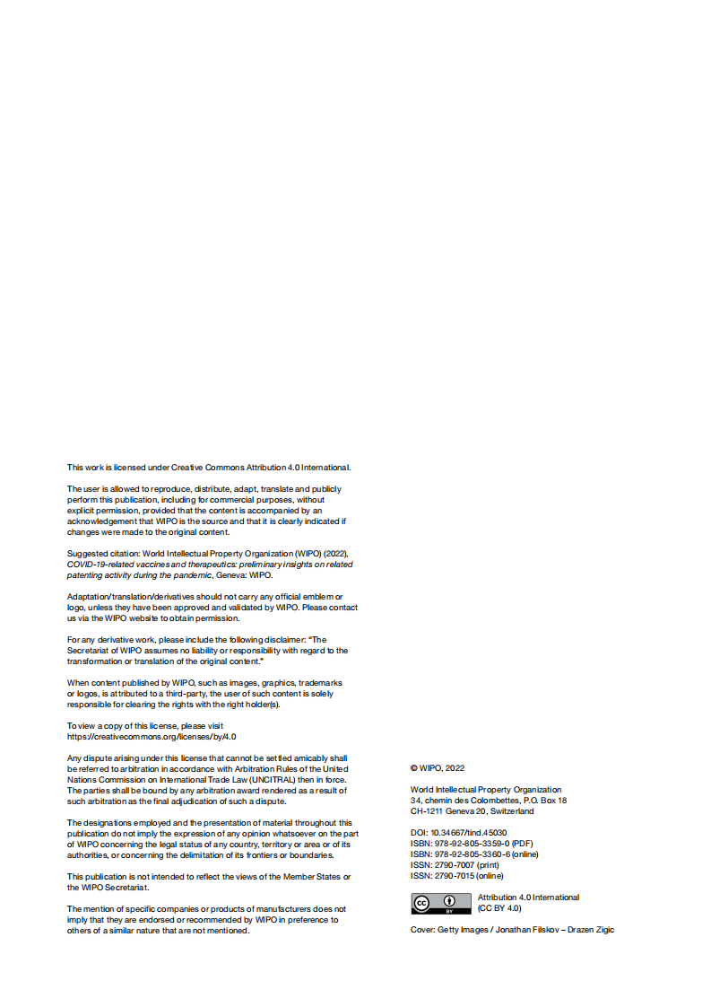 WIPO：COVID-19相关疫苗和疗法专利态势报告（英文版）.pdf 第3页