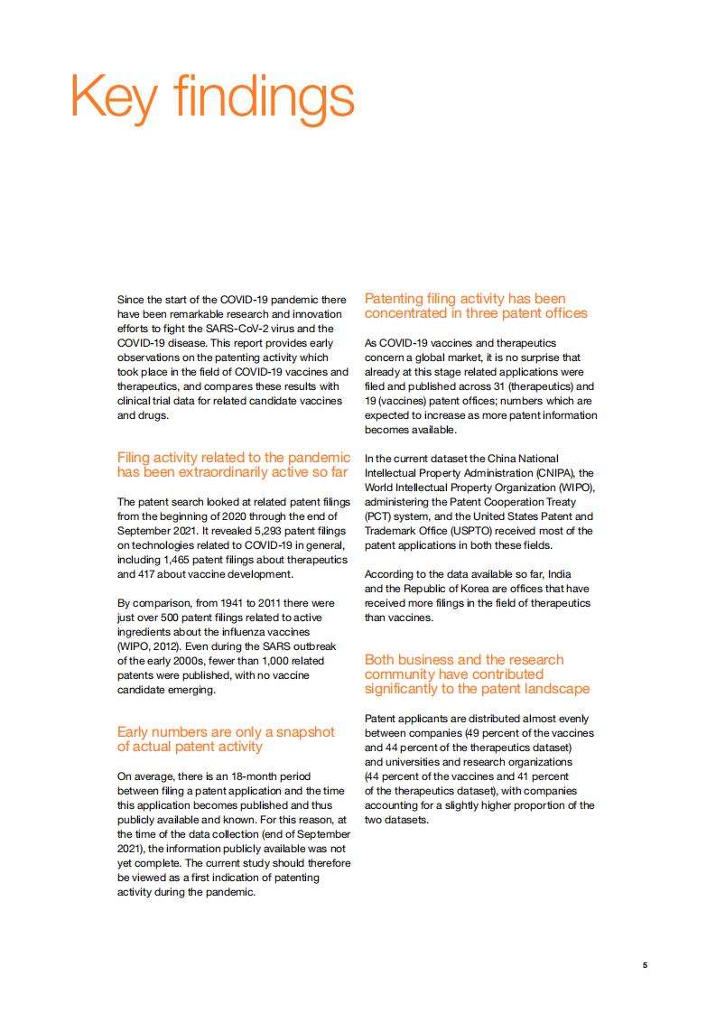 WIPO：COVID-19相关疫苗和疗法专利态势报告（英文版）.pdf 第6页