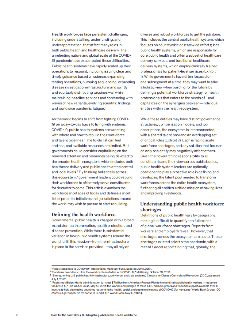 麦肯锡（McKinsey）：关爱医护人员-建设全球公共卫生人才队伍（英文版）.pdf 第2页