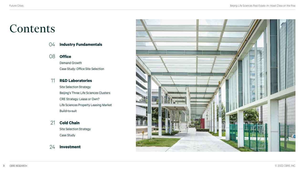 世邦魏理仕（CBRE）：2022年北京生命科学地产市场洞察报告（英文版）.pdf | 先导研报