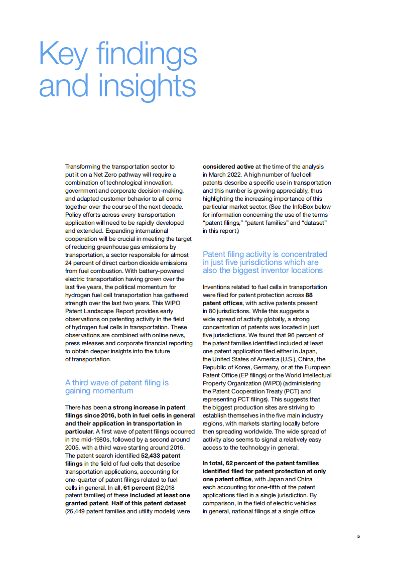 世界知识产权组织（WIPO ）：2022年专利态势报告-交通运输领域的氢燃料电池（英文版）.pdf 第6页