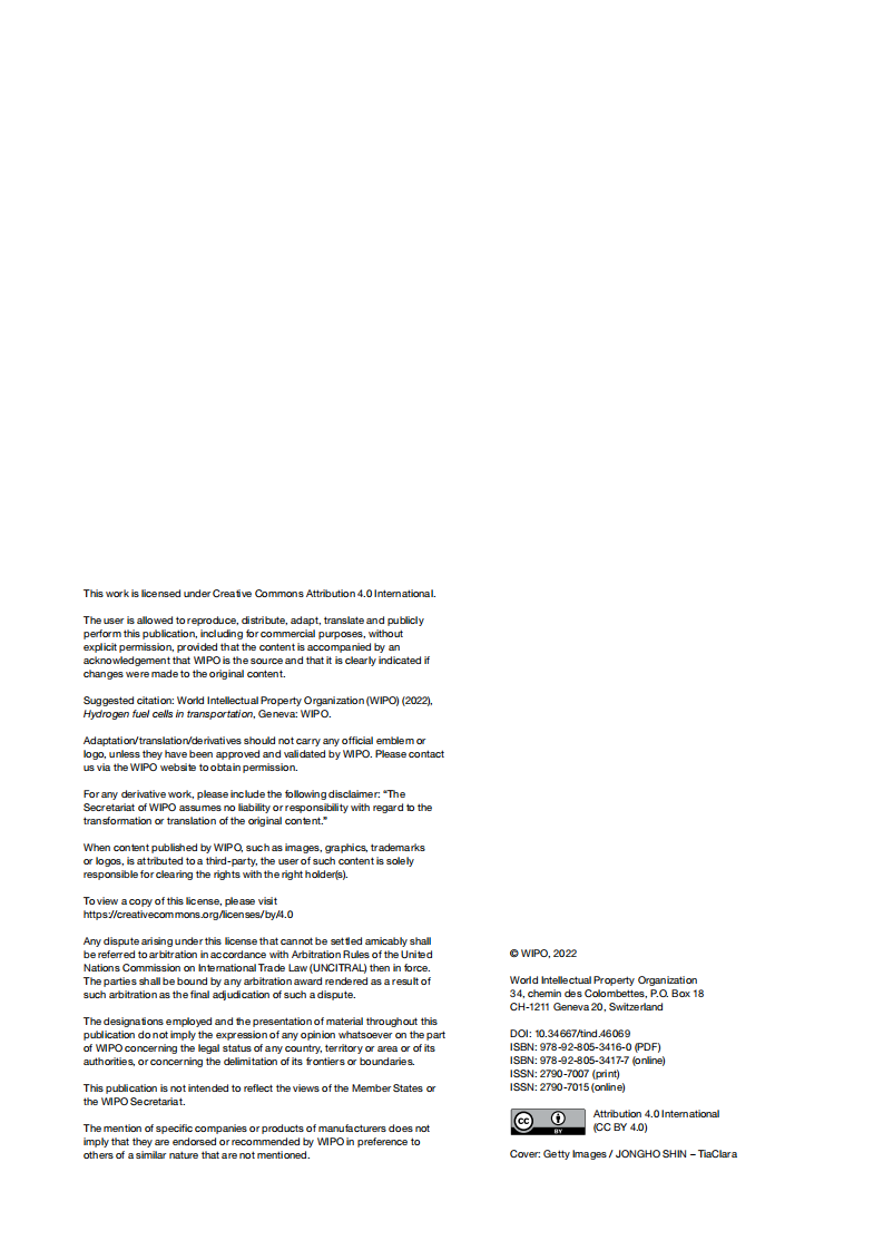 世界知识产权组织（WIPO ）：2022年专利态势报告-交通运输领域的氢燃料电池（英文版）.pdf 第3页