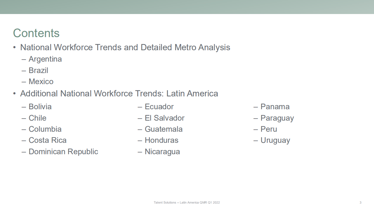 万宝盛华（ManpowerGroup）：2022年第一季度拉丁美洲地区就业市场报告（英文版）.pdf.pdf 第3页