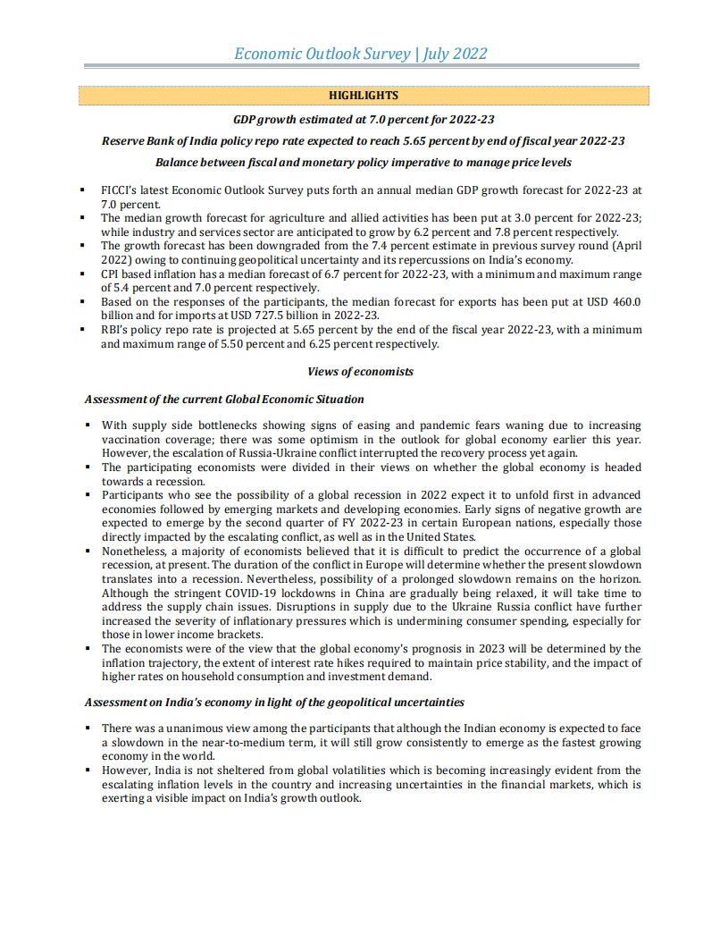 印度工商联合会（FICCI）：2022年印度经济展望调研报告（英文版）.pdf 第2页