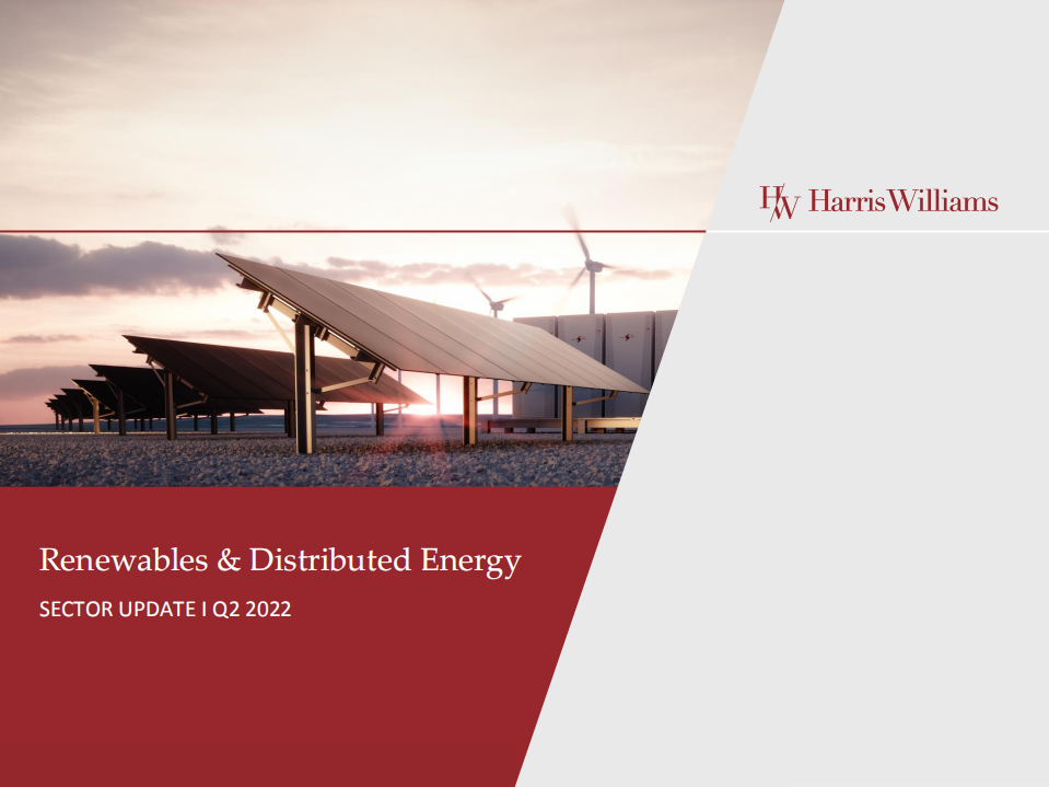 Harris Williams：2022年第二季度可再生能源与分布式能源行业更新报告（英文版）.pdf 第1页