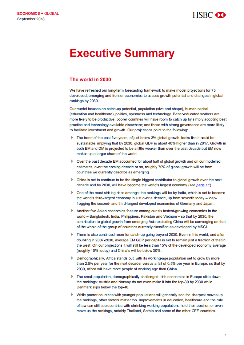 汇丰银行（HSBC）：2030年世界经济展望报告-对75个国家的长期预测（英文版）.pdf 第2页