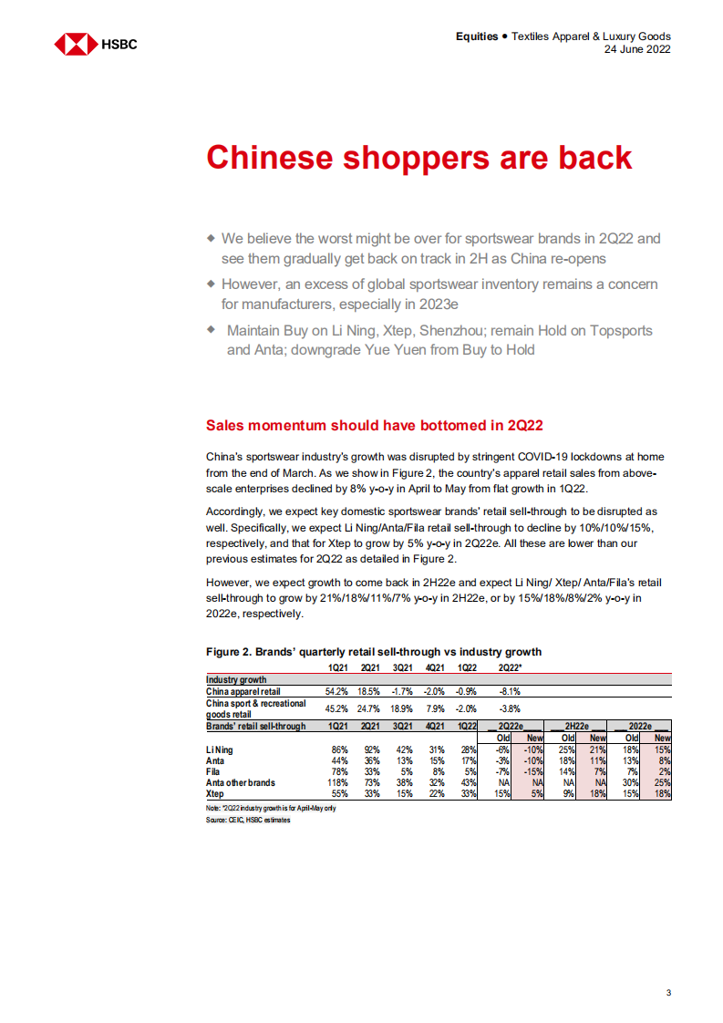 汇丰银行（HSBC）：中国运动服饰行业研究报告（英文版）.pdf 第3页