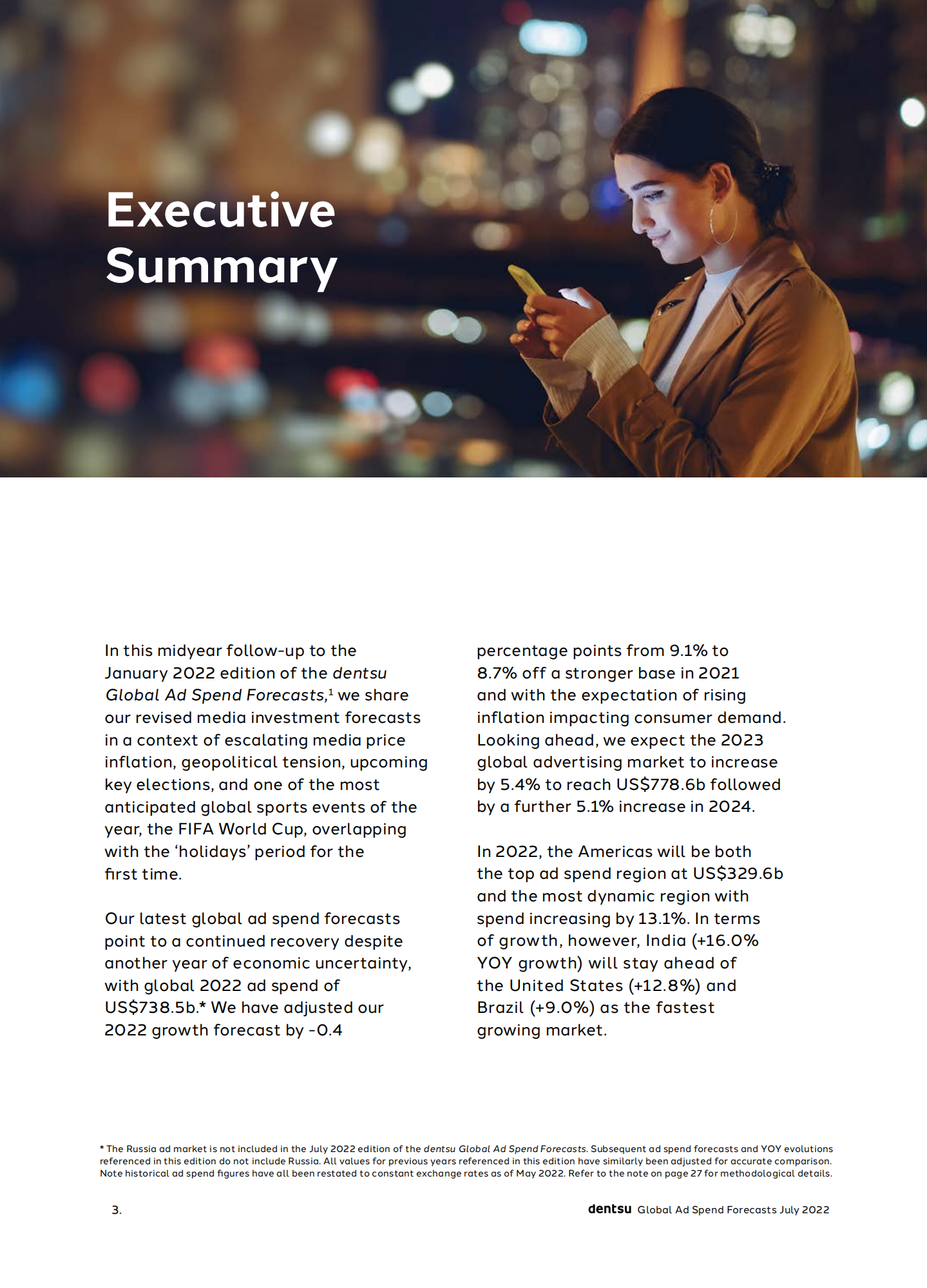 电通（Dentsu）：2022年7月全球广告支出预测报告（英文版）.pdf 第3页