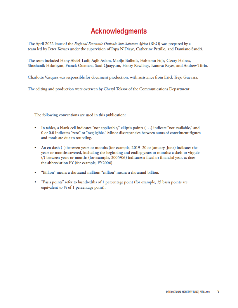国际货币基金组织（IMF）：2022年4月撒哈拉以南非洲地区经济展望报告（英文版）.pdf 第6页