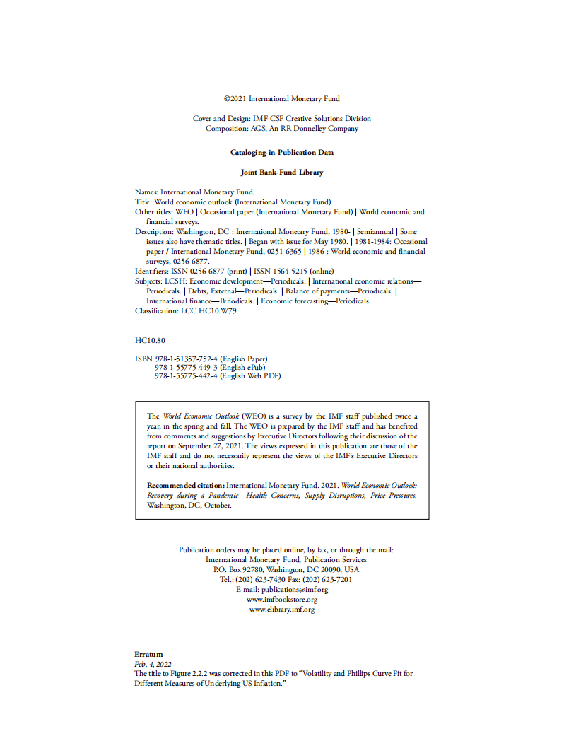 国际货币基金组织（IMF）：2021年10月世界经济展望更新报告（英文版）.pdf 第4页