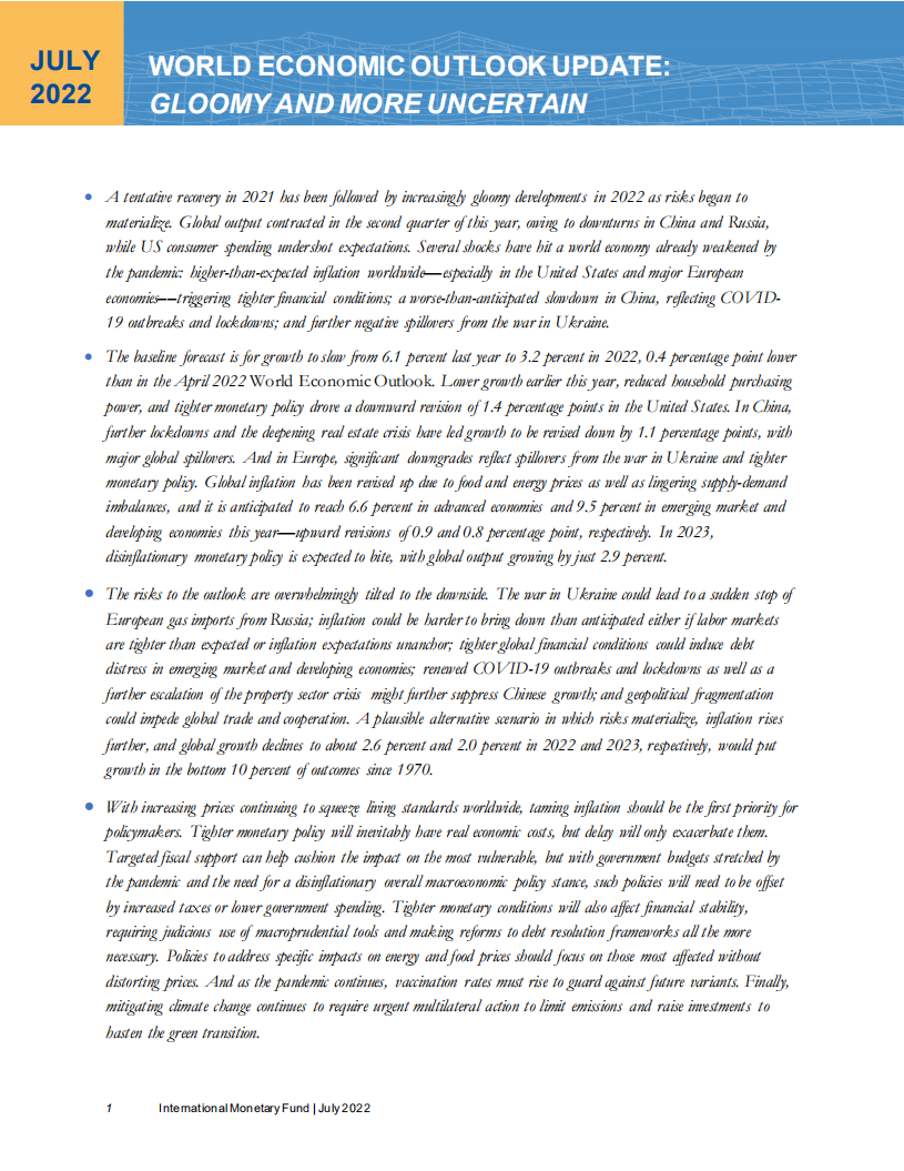 国际货币基金组织（IMF）：2022年7月世界经济展望更新报告（英文版）.pdf 第2页