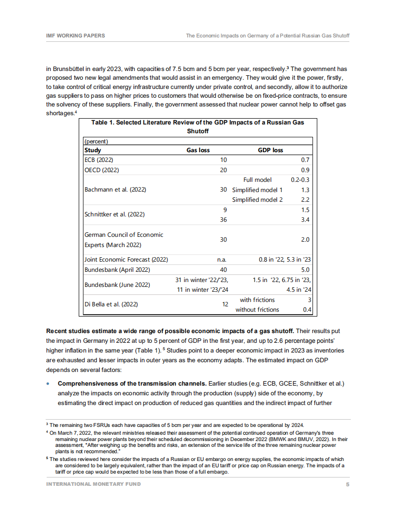 国际货币基金组织（IMF）：俄罗斯天然气供应的不确定性对德国的经济影响（英文版）.pdf 第5页