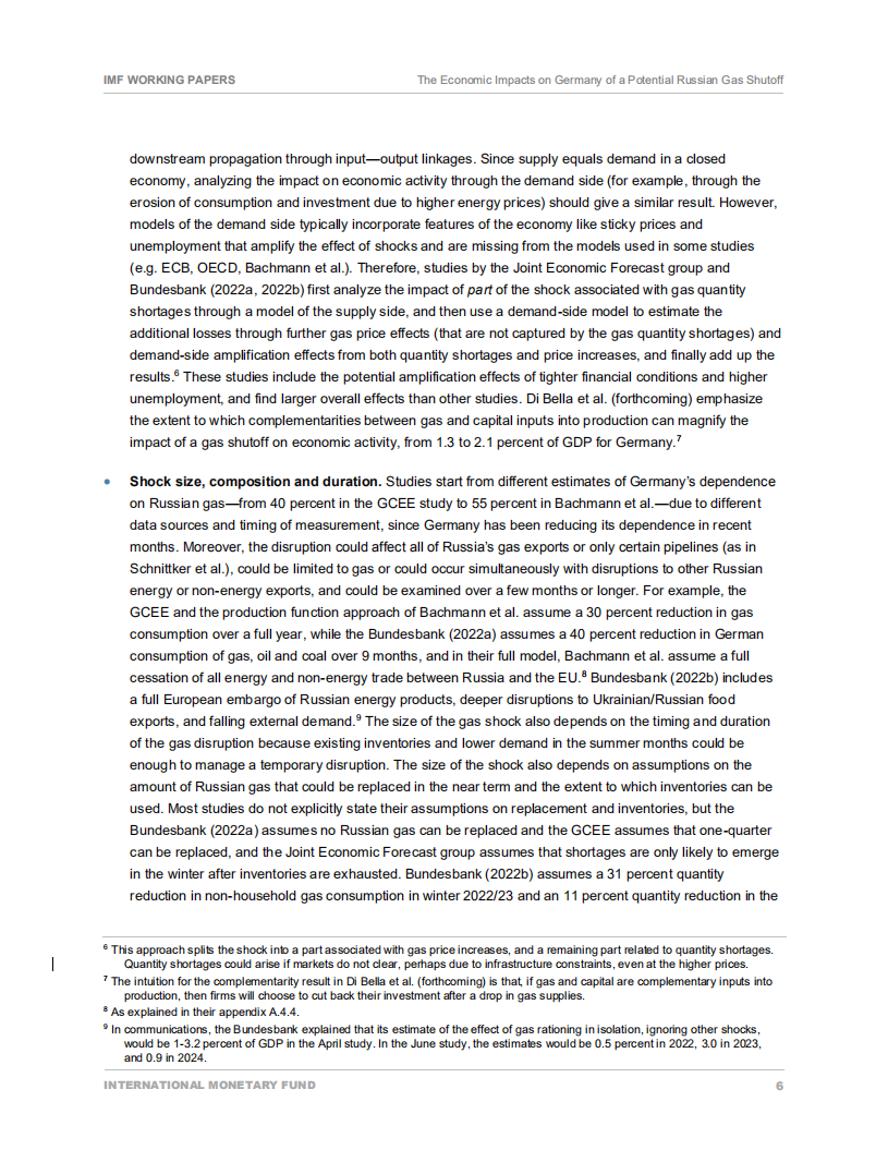国际货币基金组织（IMF）：俄罗斯天然气供应的不确定性对德国的经济影响（英文版）.pdf 第6页