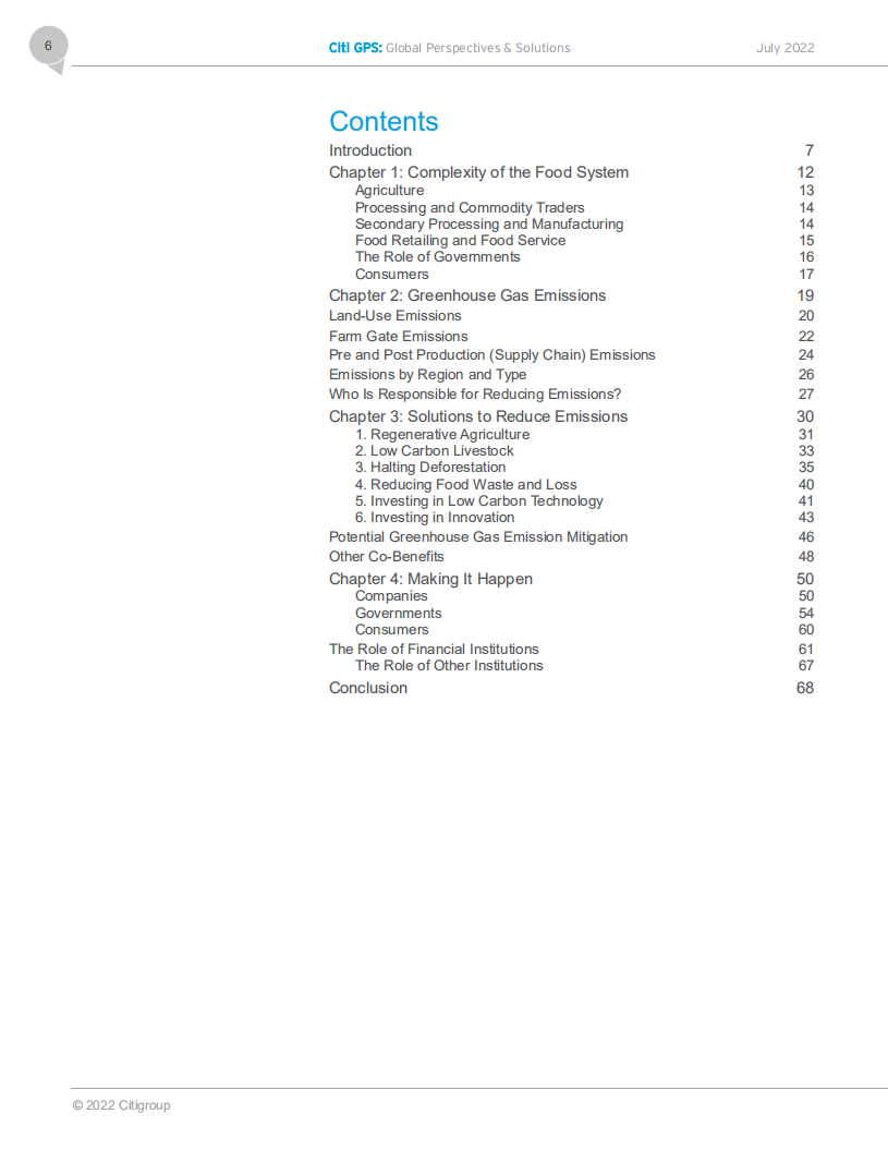 花旗银行（Citi GPS）：粮食与气候变化-创建可持续的粮食系统，实现净零未来（英文版）.pdf 第6页