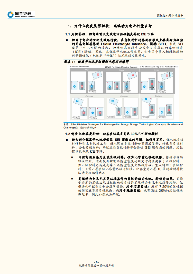 动力电池行业专题研究报告（深度）：预锂化，正极易于负极，铁酸锂目前为经济性最优选择-220630.pdf 第5页