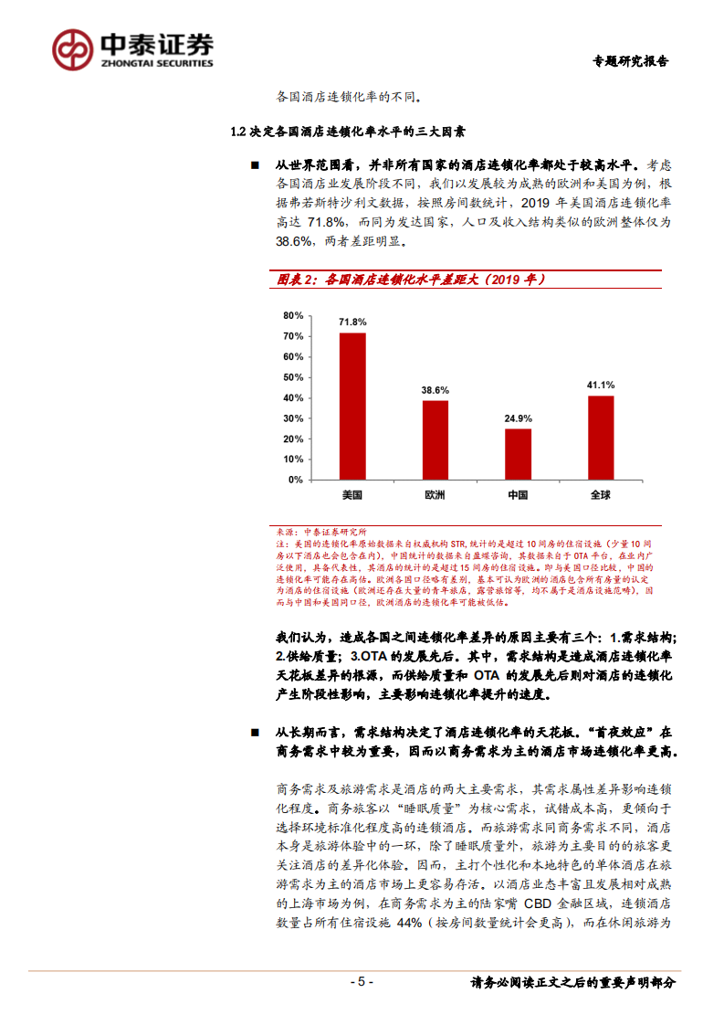 酒店行业系列研究报告：中国酒店连锁化率天花板探讨-220726.pdf 第5页