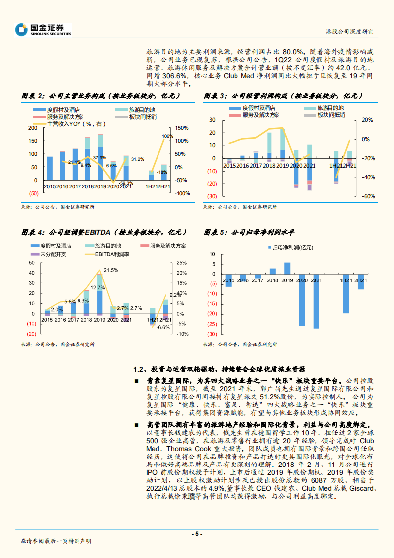 复星旅游文化-高端度假领航者，经营迎复苏拐点-220710.pdf 第5页