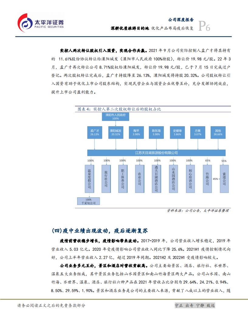 天目湖-公司深度报告：深耕优质旅游目的地，优化产品布局疫后恢复-220726.pdf 第6页
