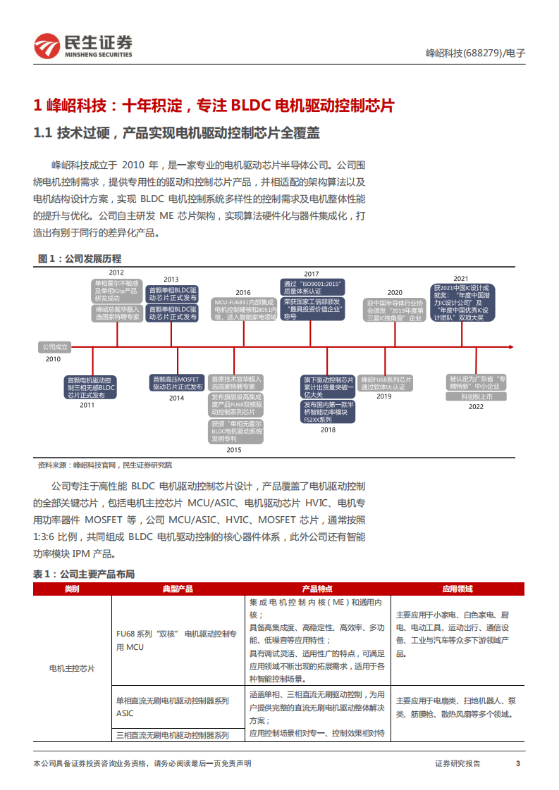 峰岹科技-深度报告：家电核芯驱动，汽车引擎加速-220703.pdf 第3页