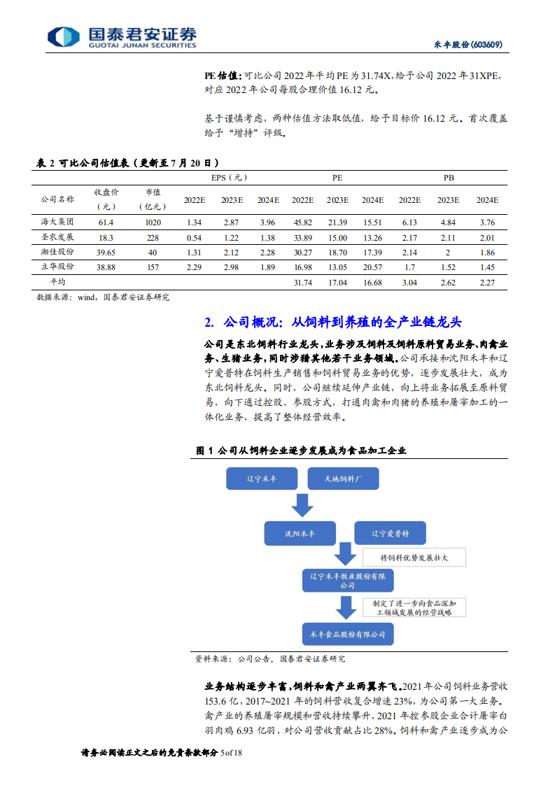 禾丰股份：低估值高增速的饲料食品全产业链龙头-220721.pdf 第5页