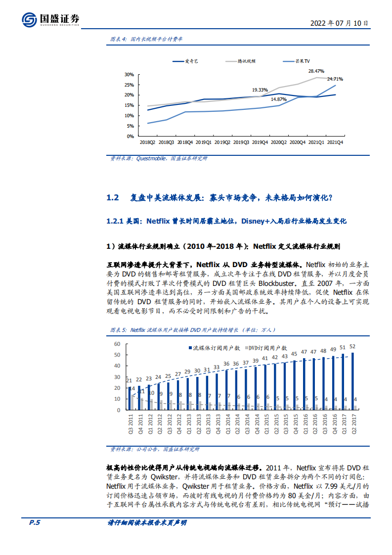 传媒行业：长视频行业盈利拐点新阶段，论平台壁垒、外部冲击及规模效应-220710.pdf 第5页