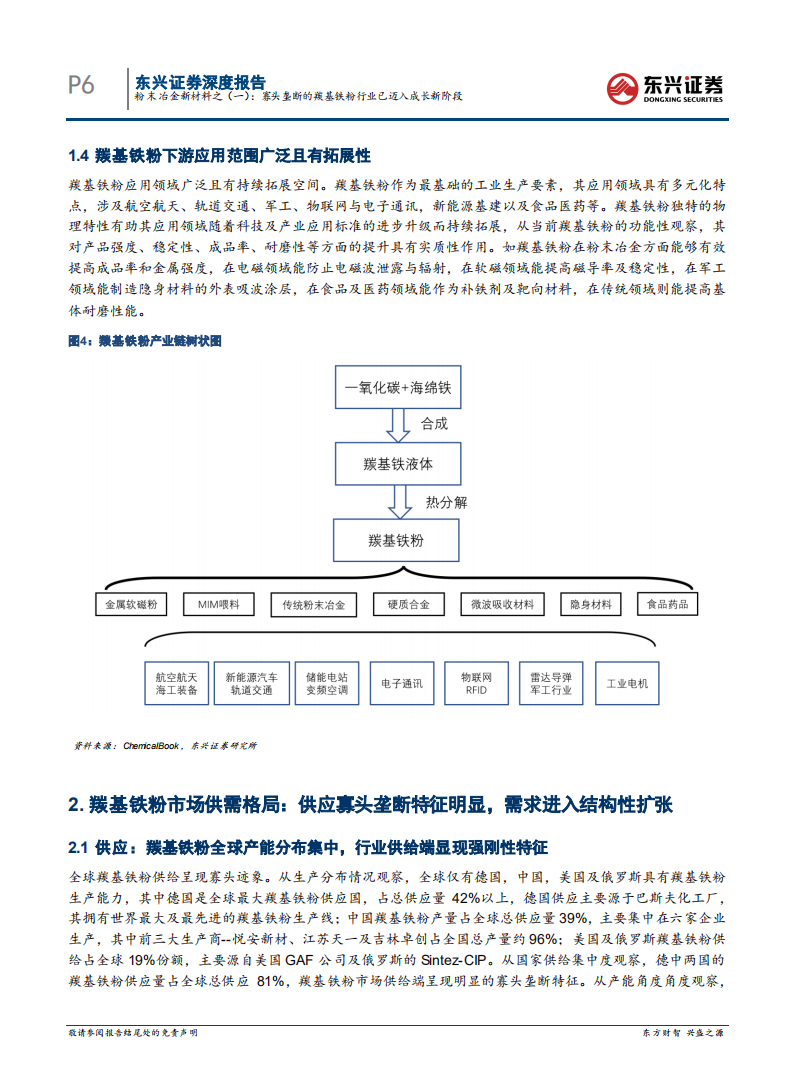有色金属行业粉末冶金新材料：寡头垄断的羰基铁粉行业已迈入成长新阶段-220722.pdf 第6页