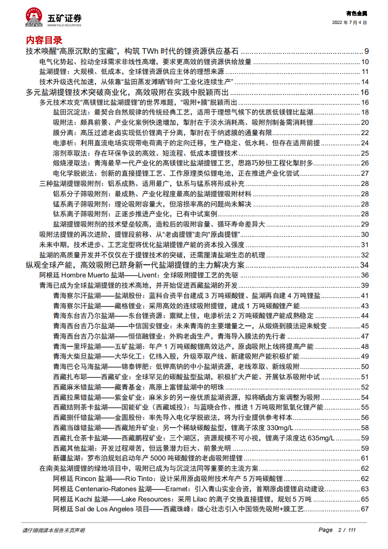 有色金属行业全球盐湖提锂的变革：技术为资源加持，唤醒&ldquo;高原上的沉默宝藏&rdquo;-220704.pdf 第2页