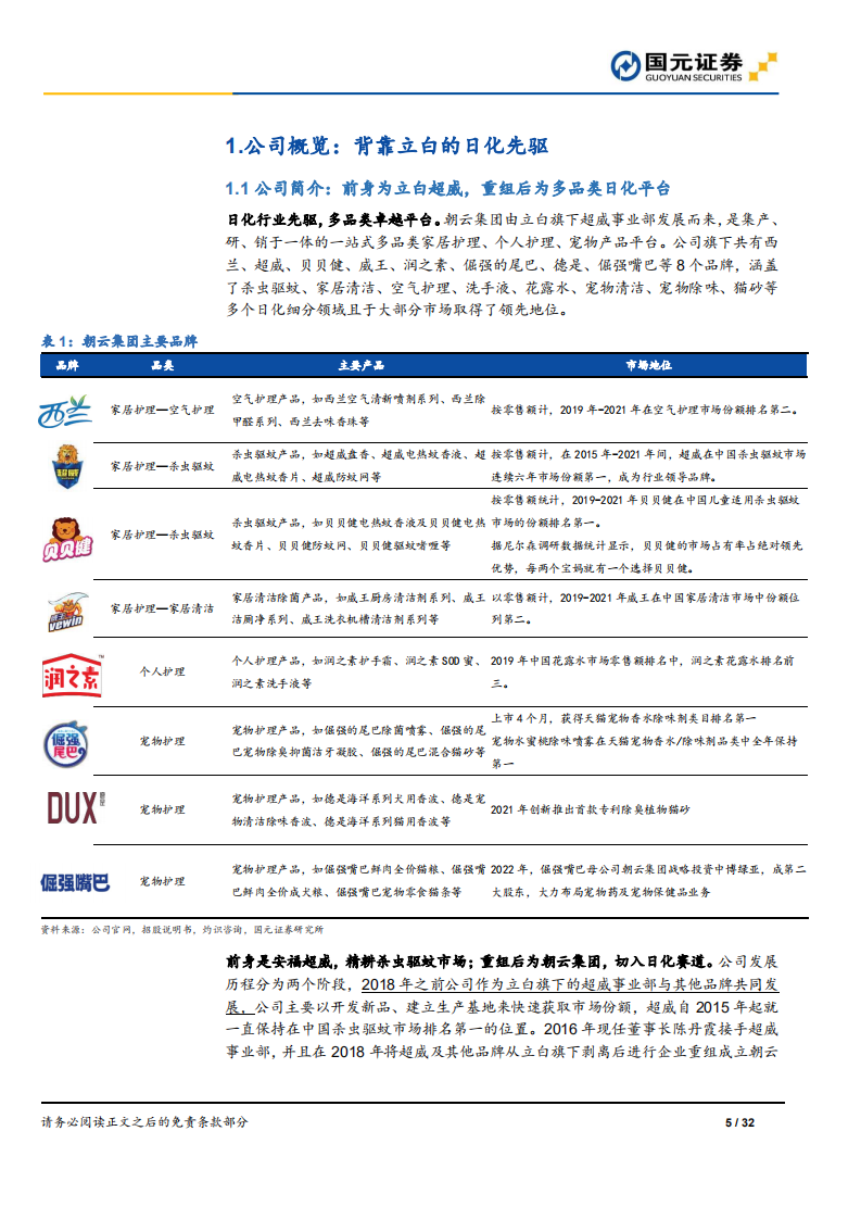朝云集团：日化先驱，宠物市场亦大有可为-220711.pdf 第5页