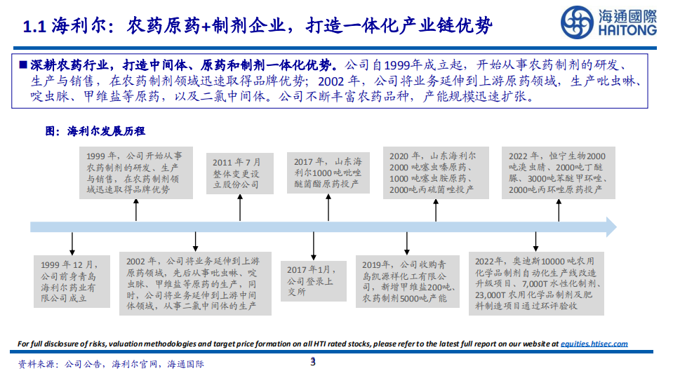 海利尔：原药+制剂双轮驱动，恒宁项目支撑未来发展-220809.pdf 第3页