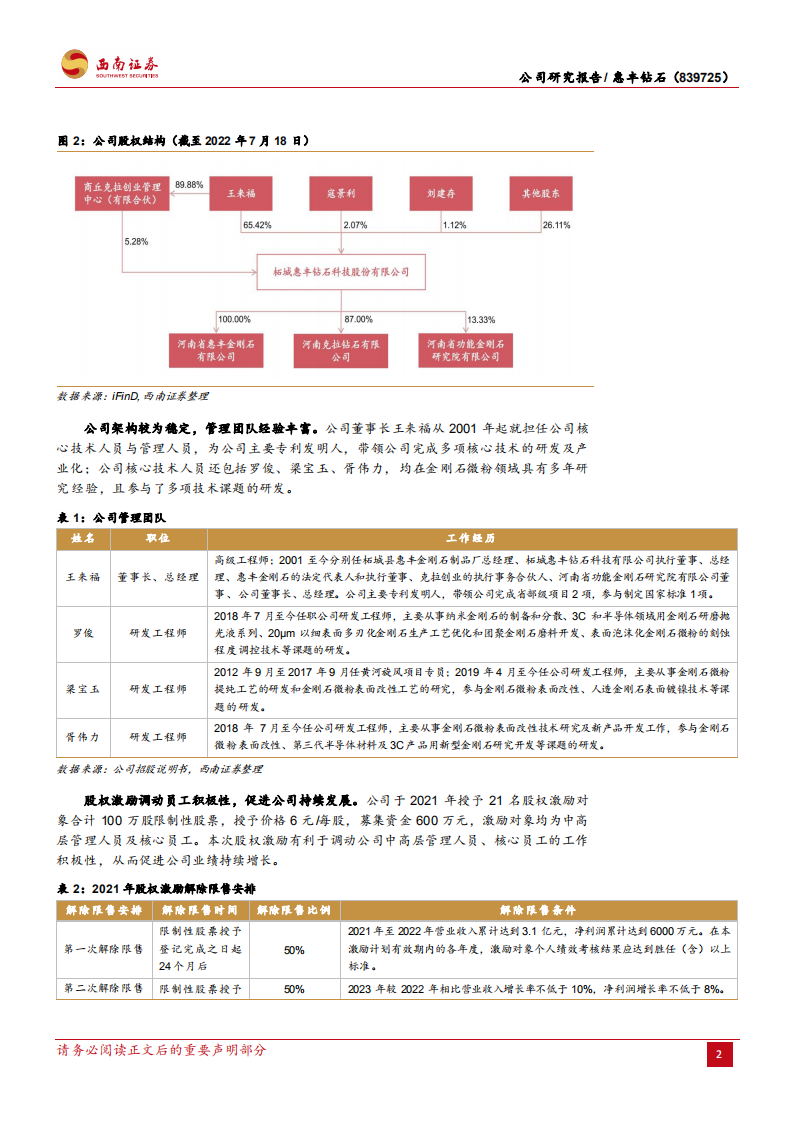惠丰钻石-全球金刚石微粉龙头，CVD培育钻石潜力新星-220812.pdf 第6页