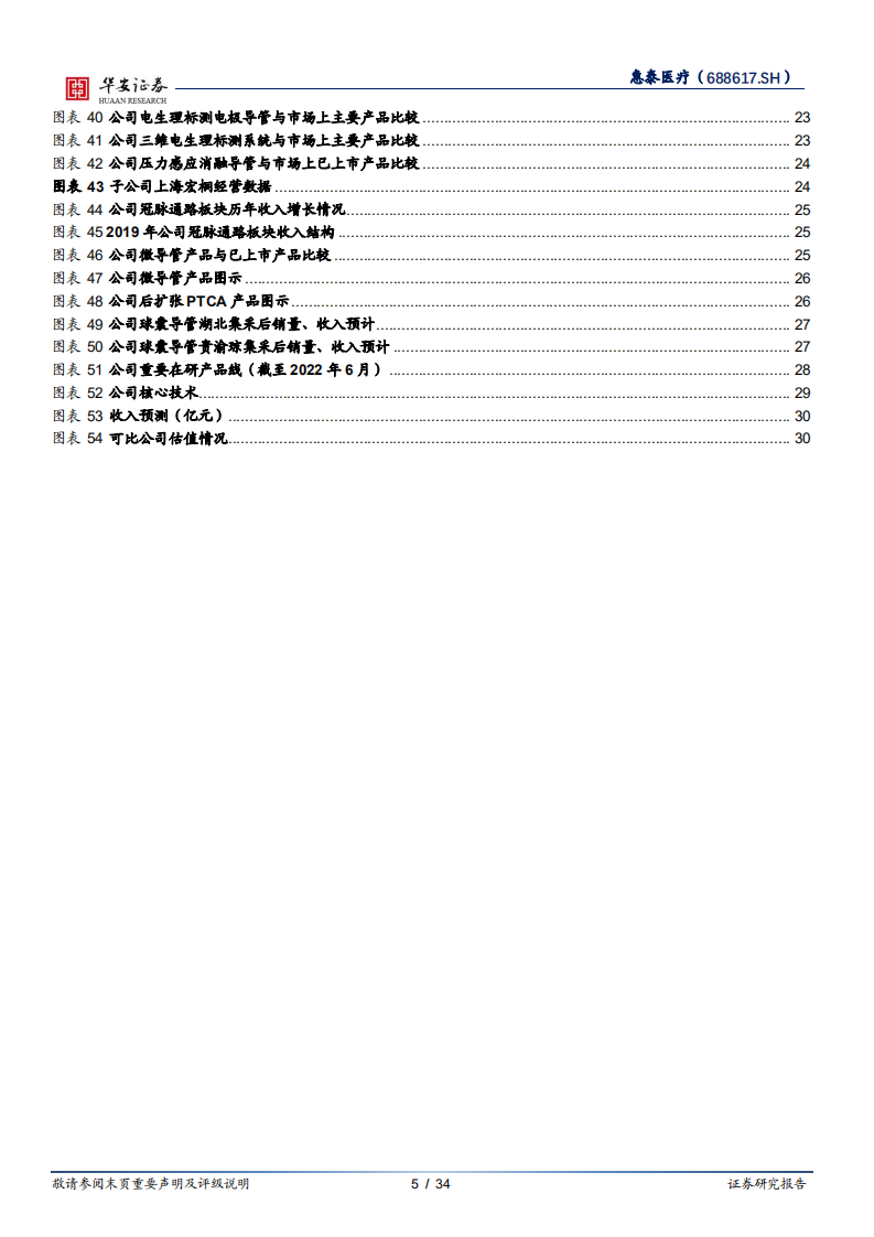 惠泰医疗-心脏电生理龙头企业，布局血管介入加速成长-220802.pdf 第5页