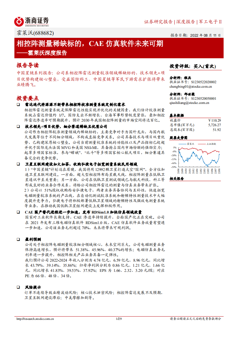 霍莱沃-深度报告：相控阵测量稀缺标的，CAE仿真软件未来可期-220811.pdf 第1页
