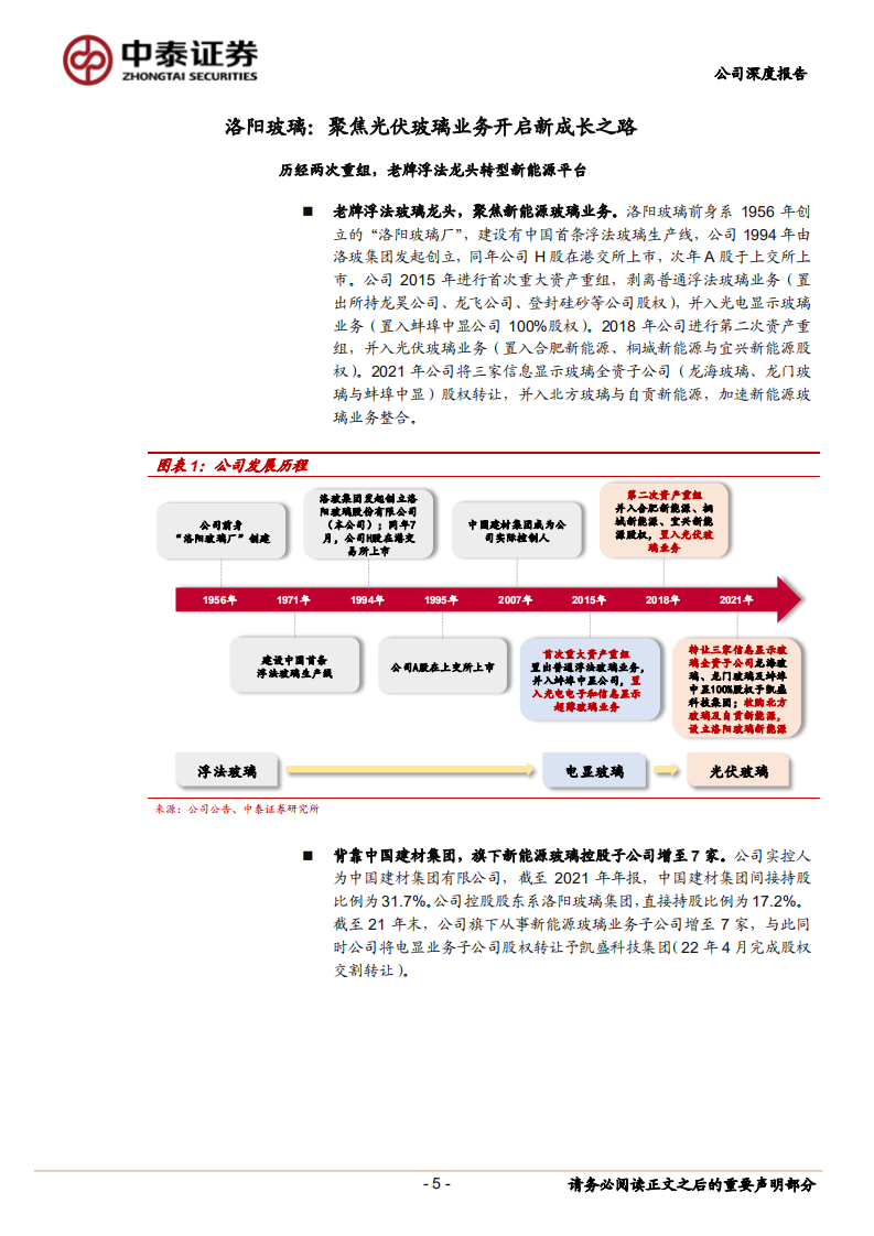 洛阳玻璃-光伏玻璃产能加速释放，新能源业务转型顺势崛起-220720.pdf 第5页