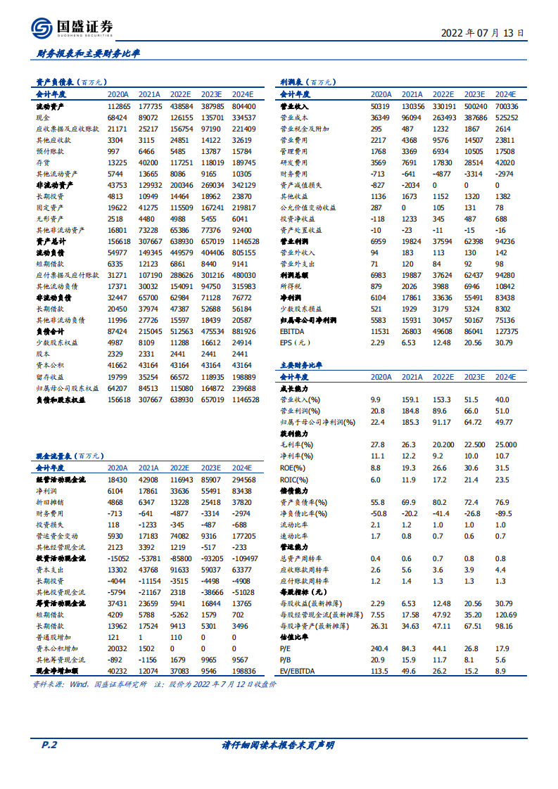 宁德时代-锂电龙头战略制胜，三重拐点迎新篇章-220713.pdf 第2页