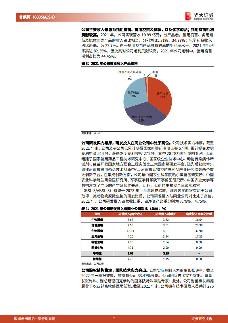普莱柯：研发投入步入收获期，非瘟疫苗布局助力蓝海掘金-220803.pdf 第7页