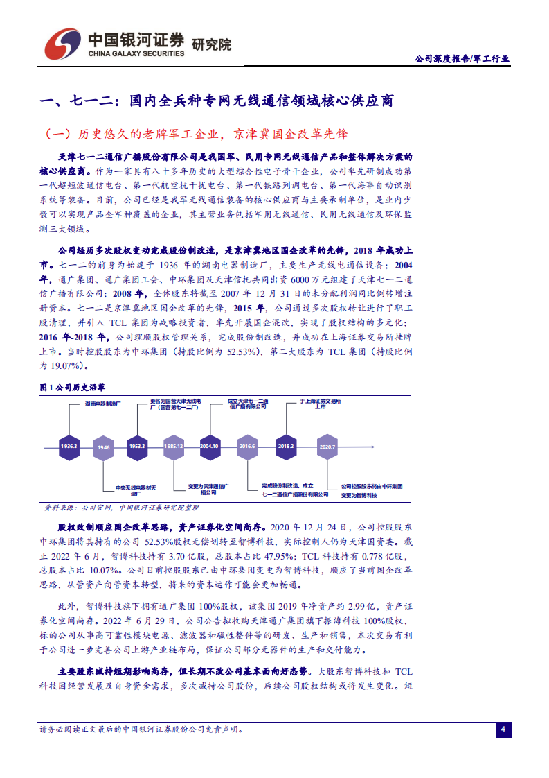 七一二-公司深度报告：军用无线通信市场空间巨大，民用市场多点开花-220705.pdf 第4页
